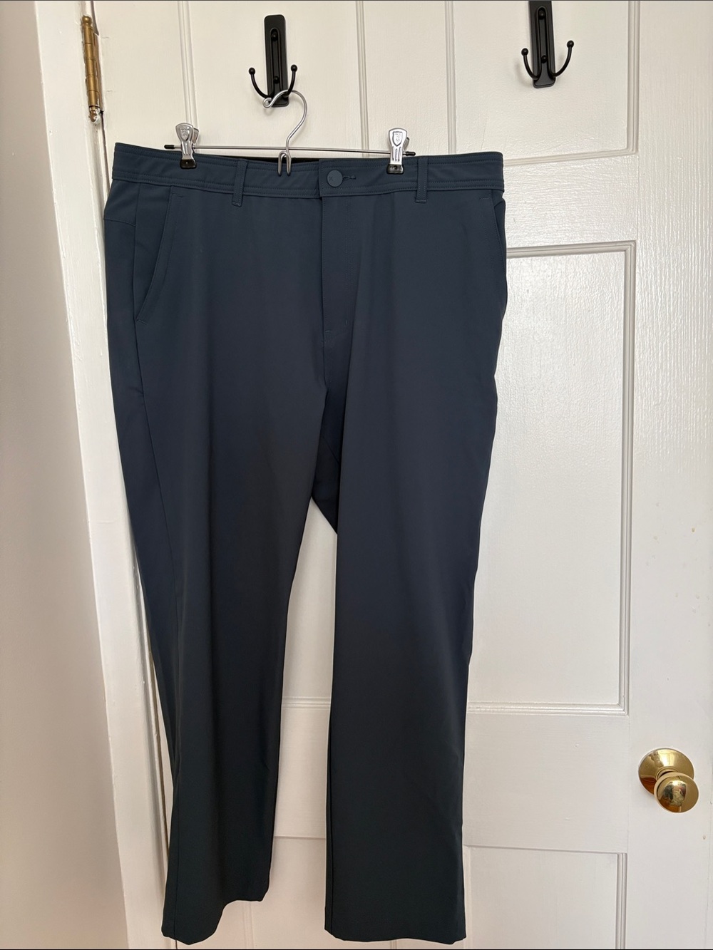 Men's Slate Blue Straight-Fit Pants